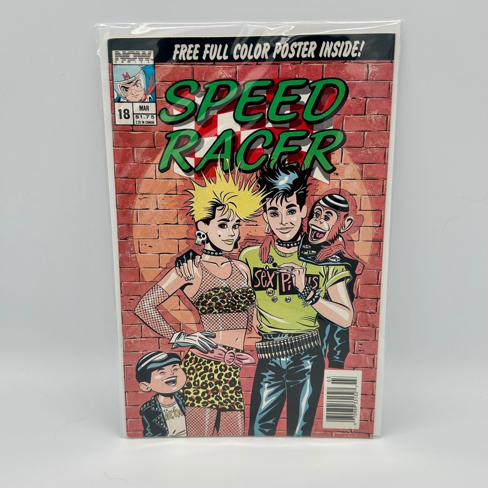 1988 NOW Comics Speed Racer N18 Poster Included Punk Art Mach 5 Anime 80s